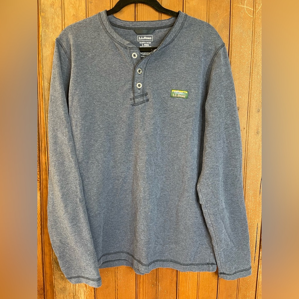 ⭐️L.L. Bean Men's Slightly Fitted Long Sleeve Henley